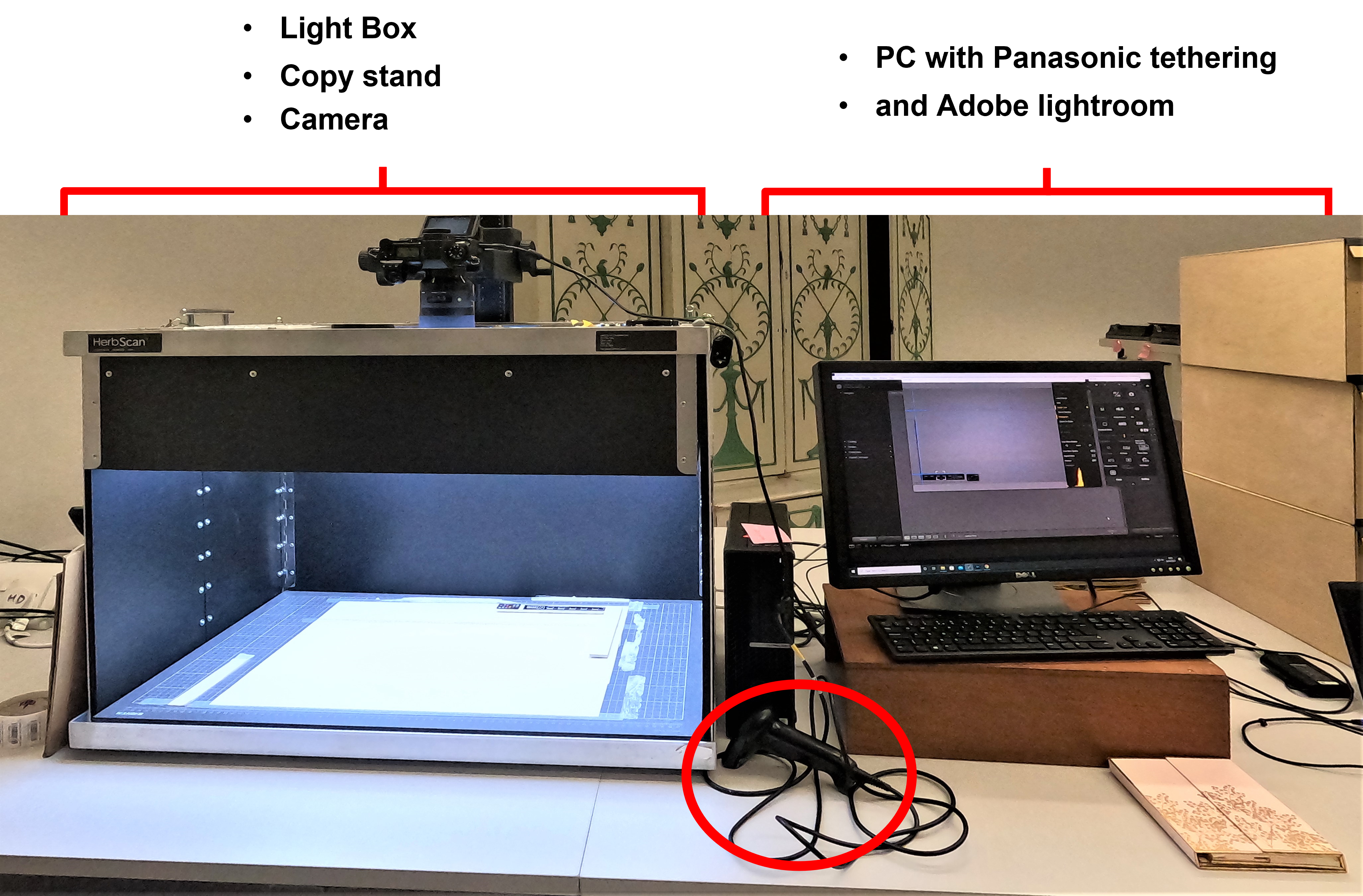 shows imaging station set up