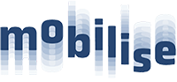 The COST Mobilise Logo, showing dark blue floating text saying 'Mobilise'