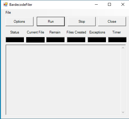 first barcode filer window